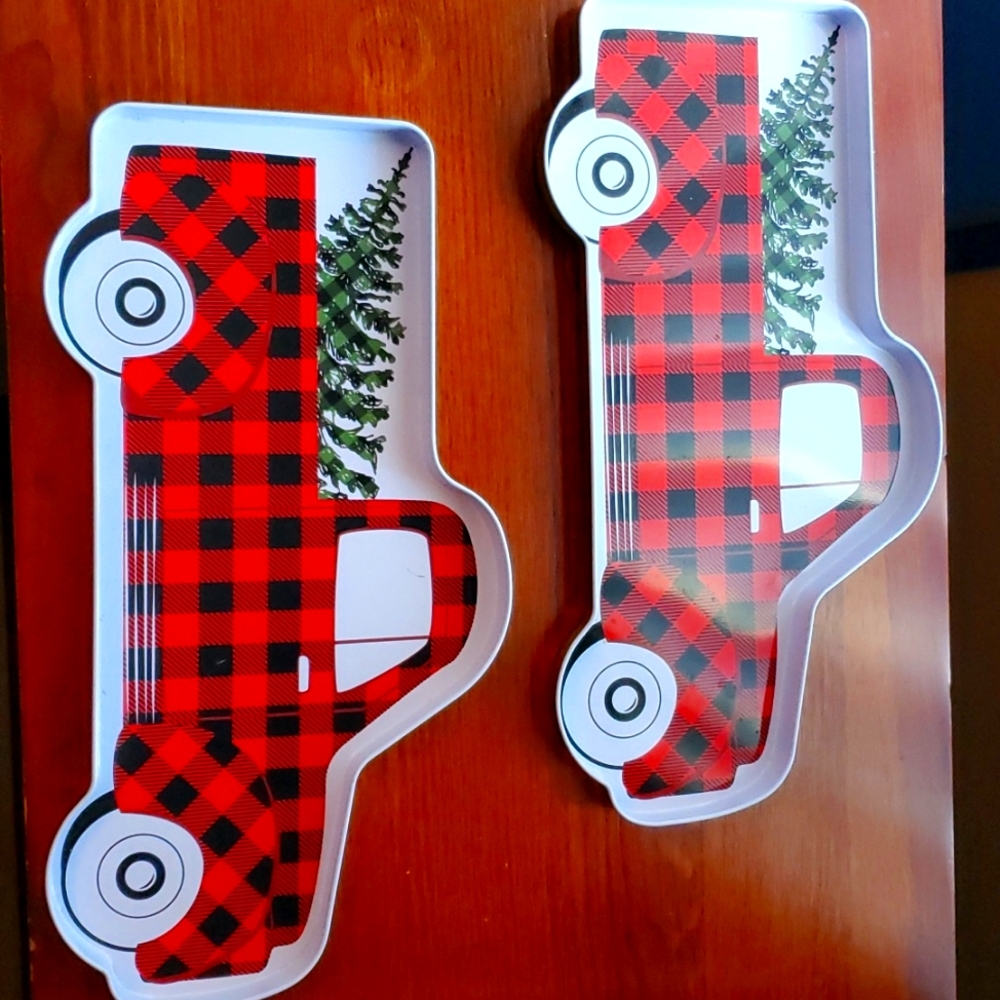 Metal Christmas truck tray